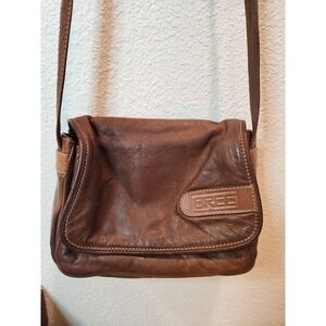 Vintage BREE Brown Leather Mini Crossbody Bag 6x8x2" Made in Germany‎